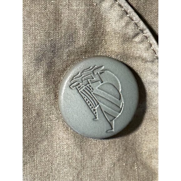 Vintage Nautica Reversible Men Khaki Navy Blue Golf Pattern lightweight sz L 90s - Picture 8 of 14